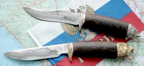 2 ножа на флаге РФ