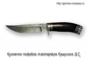 Нож из дамасска Куница, черный граб фото 2