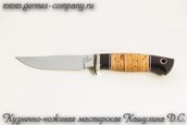 Нож 110х18 Куница, береста фото 2