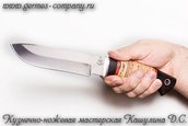 Нож 110х18 Зубр, береста фото 5