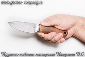 Нож 110х18 Рысь, корень ореха фото 5