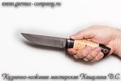 Нож из булатной стали Фазан, береста фото 5