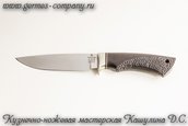 Нож Лазутчик Х12МФ, черный граб фото 2