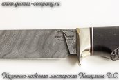 Нож Легионера - дамаск, рукоять - черный граб фото 4