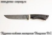 Нож Легионера - дамаск, рукоять - черный граб фото 2