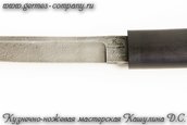 Нож Танто-2 из дамаска, рукоять черный граб фото 4