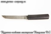 Нож Танто-2 из дамаска, рукоять черный граб фото 2