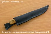 Нож Якутский из кованой Х12МФ, карельская береза фото 4