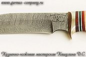 Нож из дамасской стали Секач, карельская фото 4