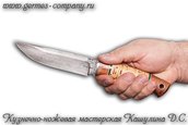 Нож Беркут из ХВ-5, рукоять береста фото 5