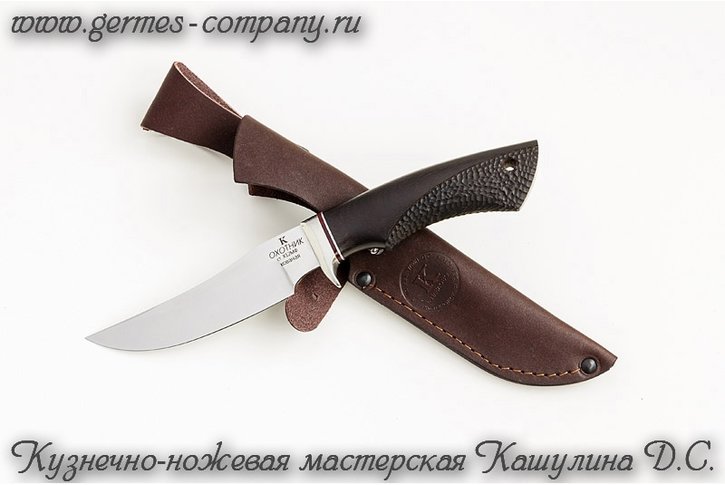 Нож Х12МФ Охотник, черный граб