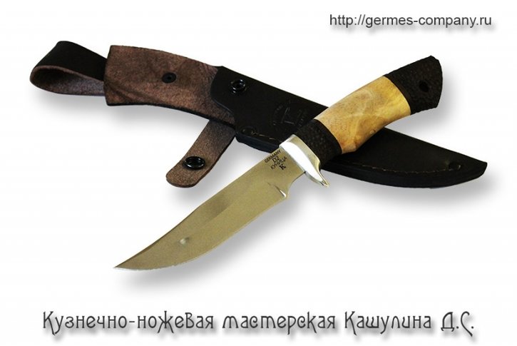 Нож D2 Куница, черный граб