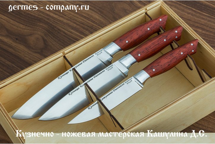 Набор из 3 кухонных ножей, сталь 95х18