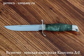 Нож НКВД из кованой Х12МФ, стаб. дерево